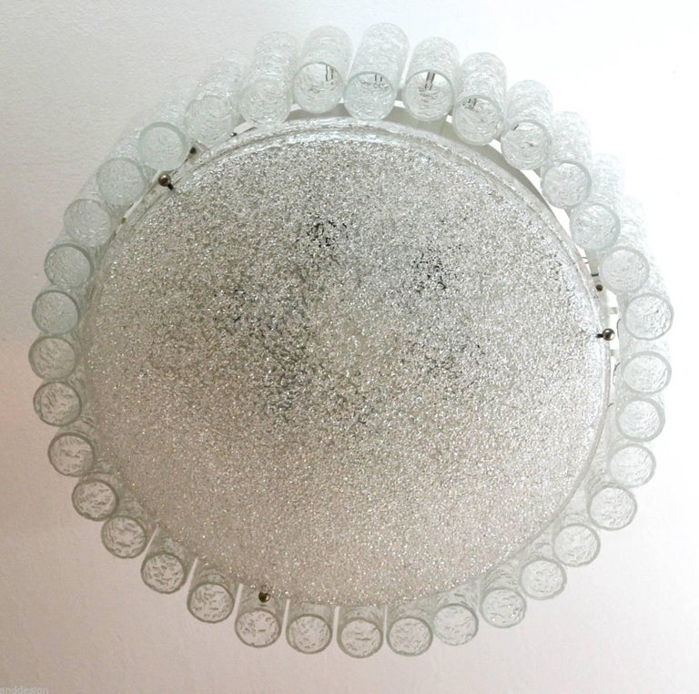 1 of the 2 Extra Large Doria Clear Flush Mount Chandeliers, 1960
