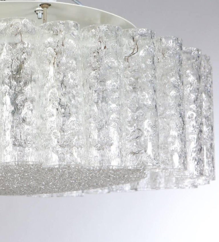 1 of the 2 Extra Large Doria Clear Flush Mount Chandeliers, 1960