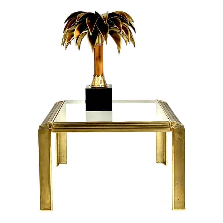 Maison Jansen Palm Tree Table Lamp, 1970s