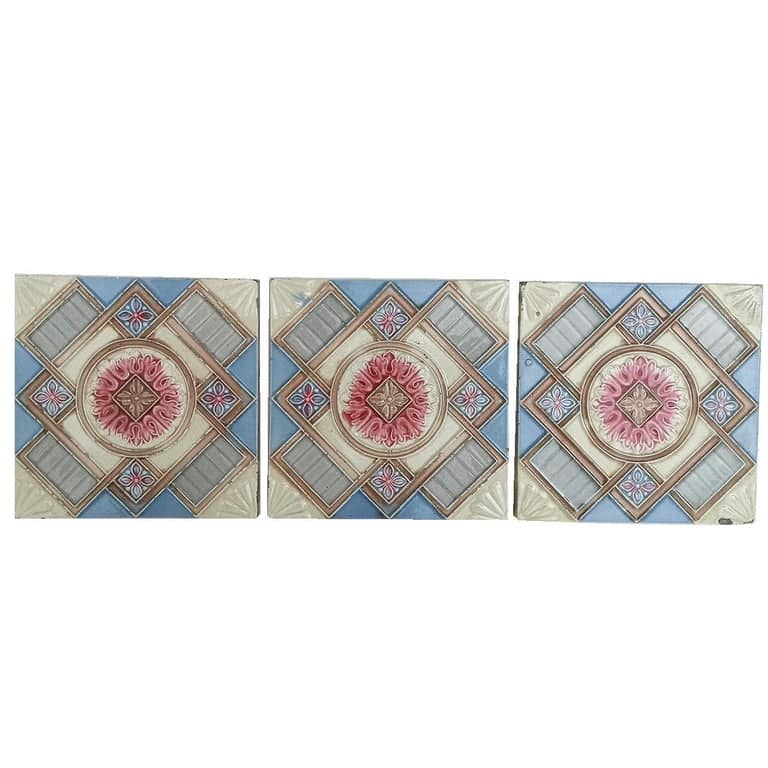 1 of the 13 Glazed Relief Tiles Produits Céramiques de la Dyle, circa 1930