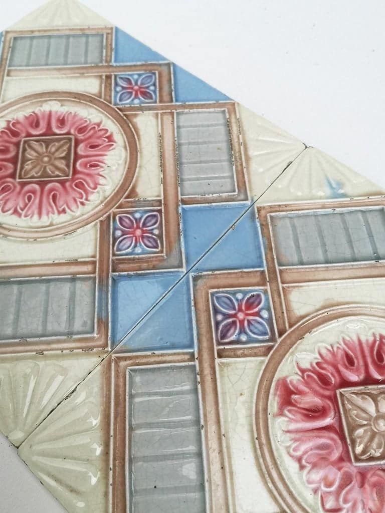 1 of the 13 Glazed Relief Tiles Produits Céramiques de la Dyle, circa 1930