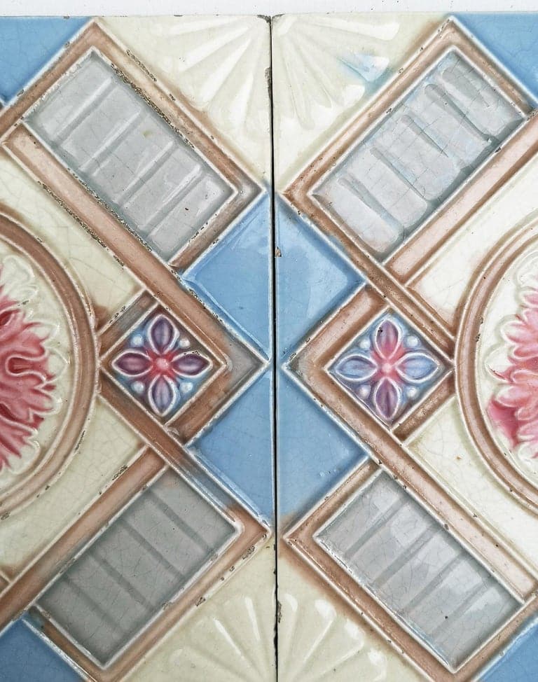1 of the 13 Glazed Relief Tiles Produits Céramiques de la Dyle, circa 1930