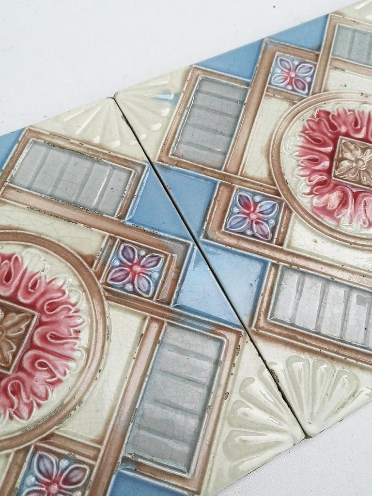 1 of the 13 Glazed Relief Tiles Produits Céramiques de la Dyle, circa 1930