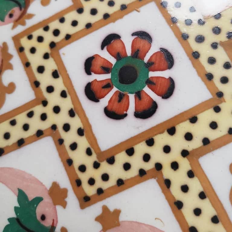 1 of the 20 Pcs Antique Ceramic Tiles with Fish by Onda Spain, circa 1900
