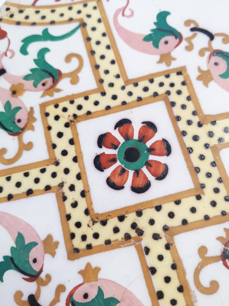 1 of the 20 Pcs Antique Ceramic Tiles with Fish by Onda Spain, circa 1900