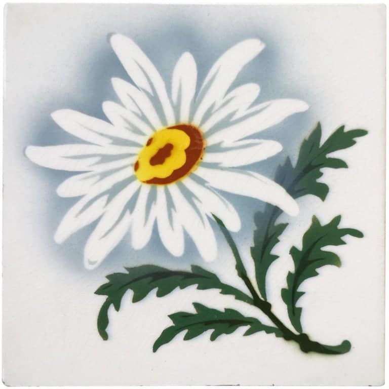 1 of the 25 Antique Ceramic Tiles by Faiencerie de Bouffioulx, Belgium 1920s