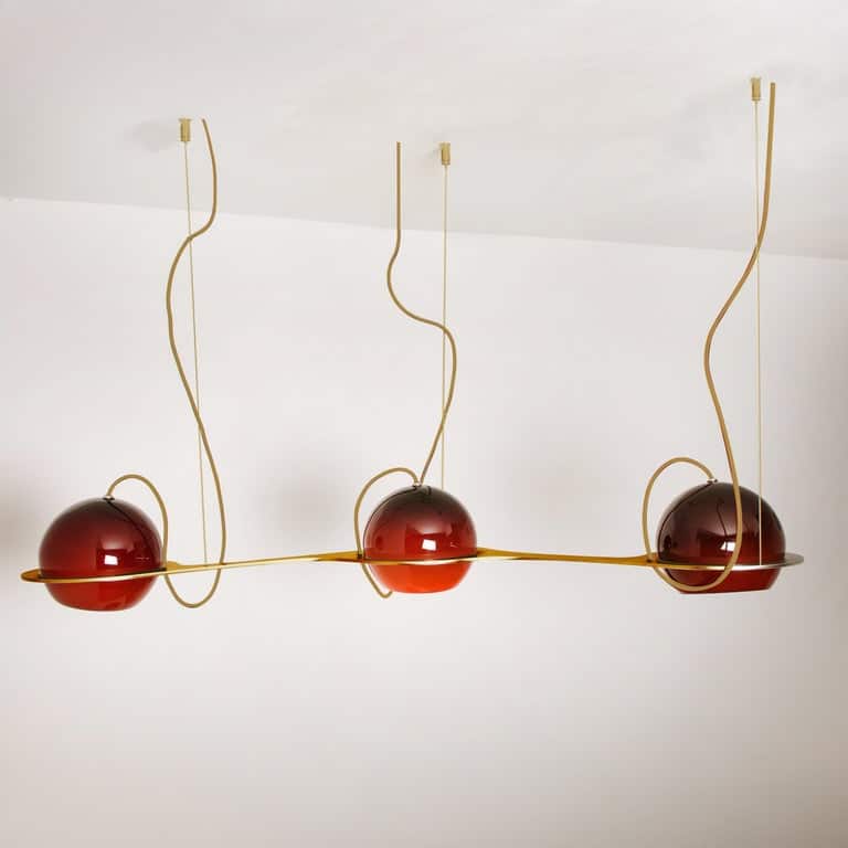 Organic Hand Blown 1 Glass Boules Eye Light Fixture, Made to Order