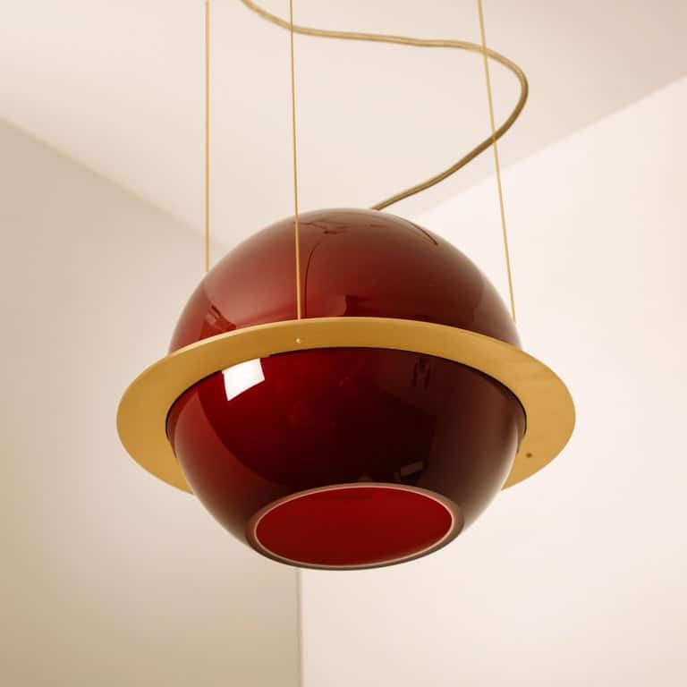 Organic Hand Blown 1 Glass Boules Eye Light Fixture, Made to Order