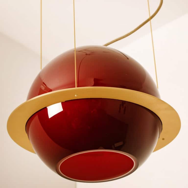 Organic Hand Blown 3-Glass Boules Eye Light Fixture