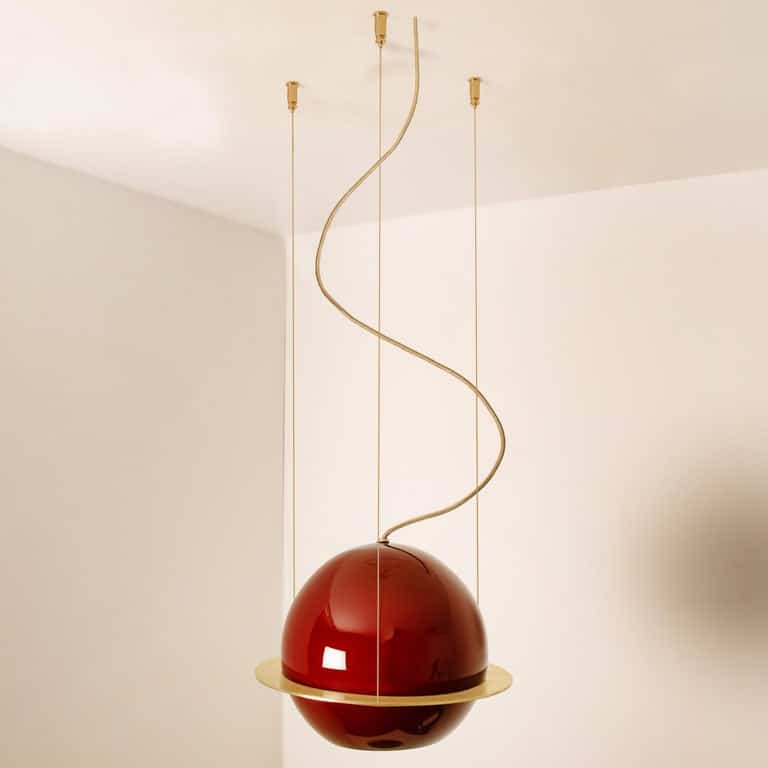 Organic Hand Blown 3-Glass Boules Eye Light Fixture