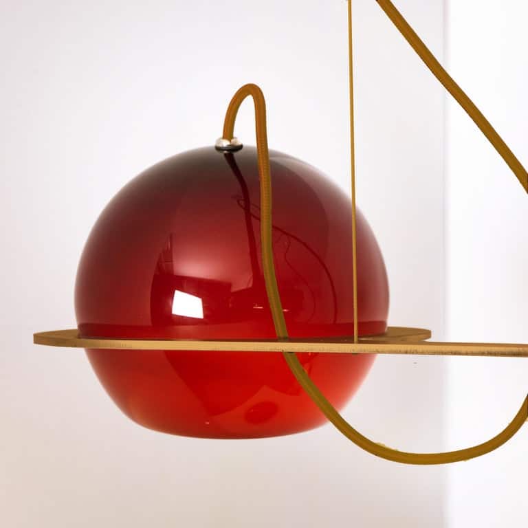 Organic Hand Blown 3-Glass Boules Eye Light Fixture