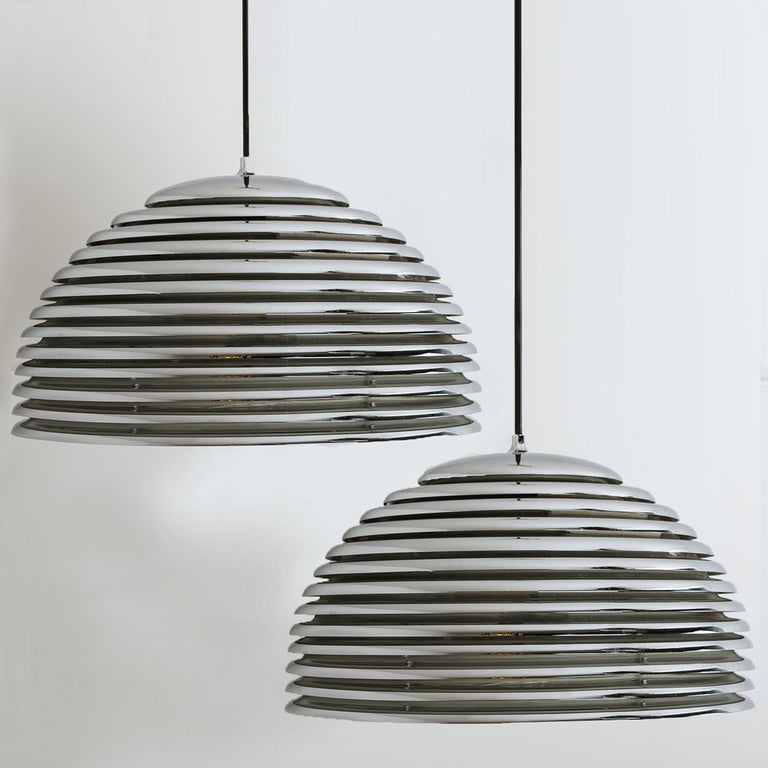 Pair of Large Saturno Hanging Lamps by Kazuo Motozawa, 1972