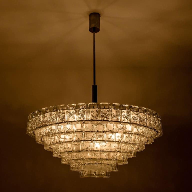 Pair of Huge XXL Giant Ballroom Light Fixtures, 1970s