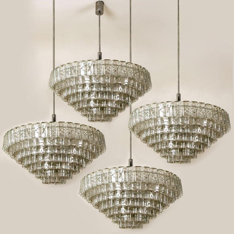 Pair of Huge XXL Giant Ballroom Light Fixtures, 1970s