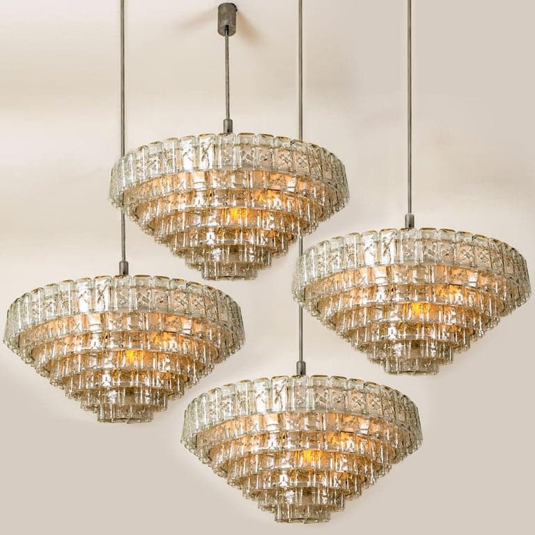 Pair of Huge XXL Giant Ballroom Light Fixtures, 1970s