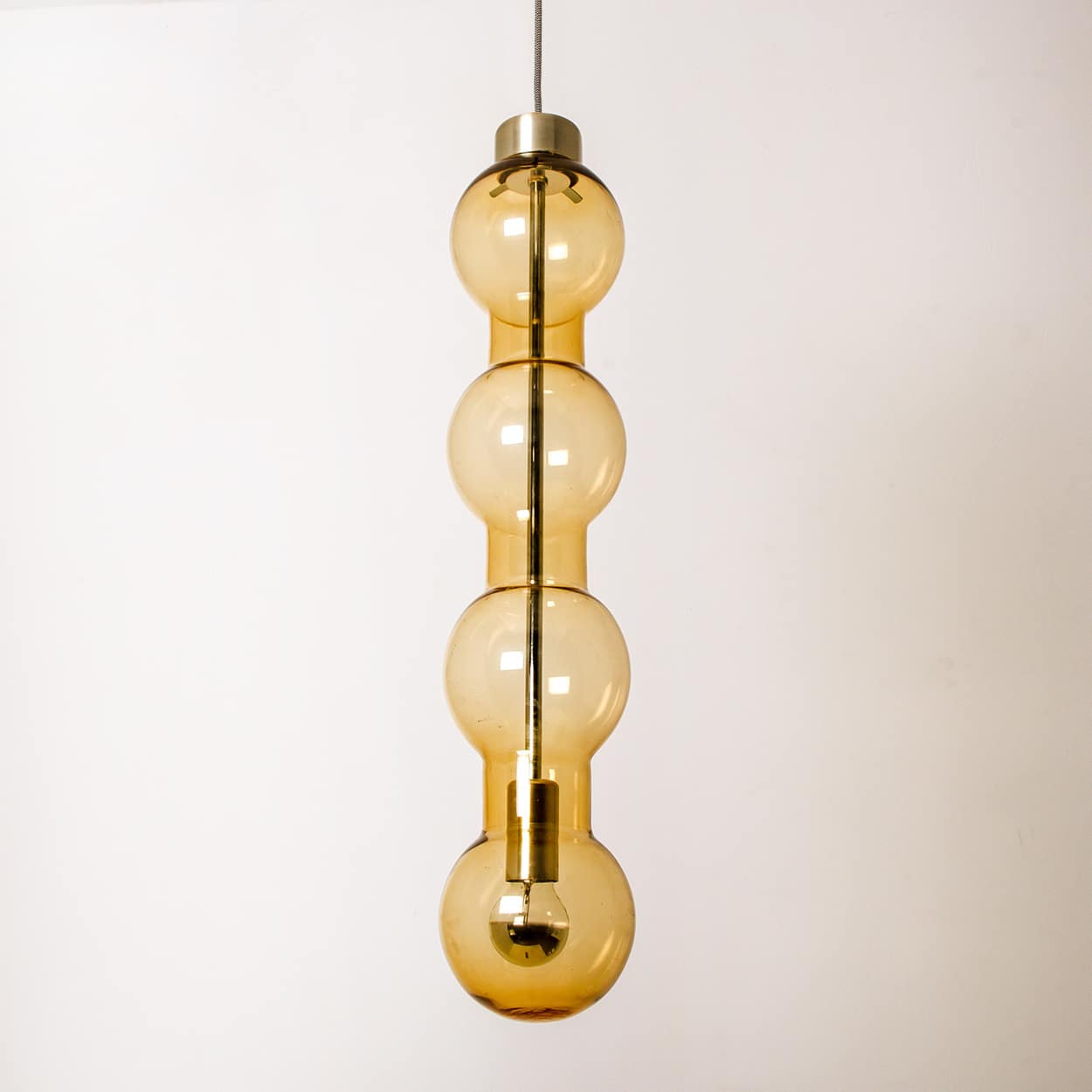 Several Glass Amber Pedant Lights, Doria, 1960s