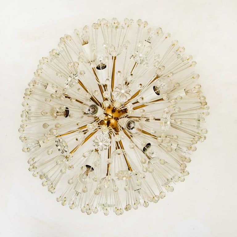 Pair of Fabulous Emil Stejnar Snowball Orbit Sputnik Light Fixtures, Austria