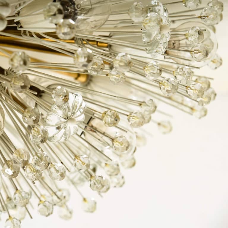 Pair of Fabulous Emil Stejnar Snowball Orbit Sputnik Light Fixtures, Austria