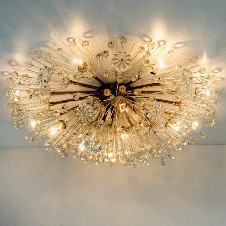 Pair of Fabulous Emil Stejnar Snowball Orbit Sputnik Light Fixtures, Austria