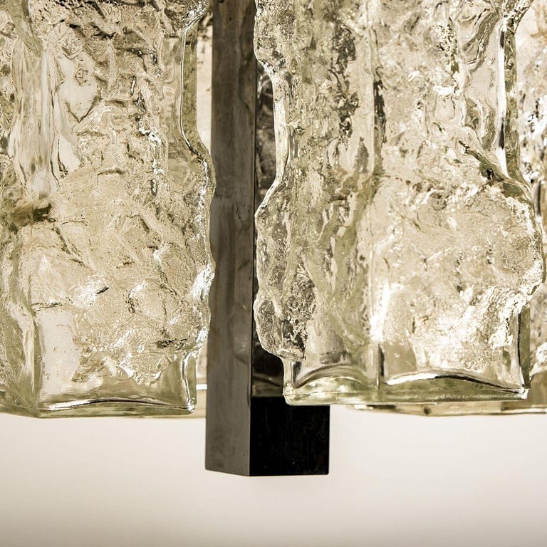 1 of the 2 Hillebrand Brutalist Flush Mounts in the Style of Kalmar, 1970s