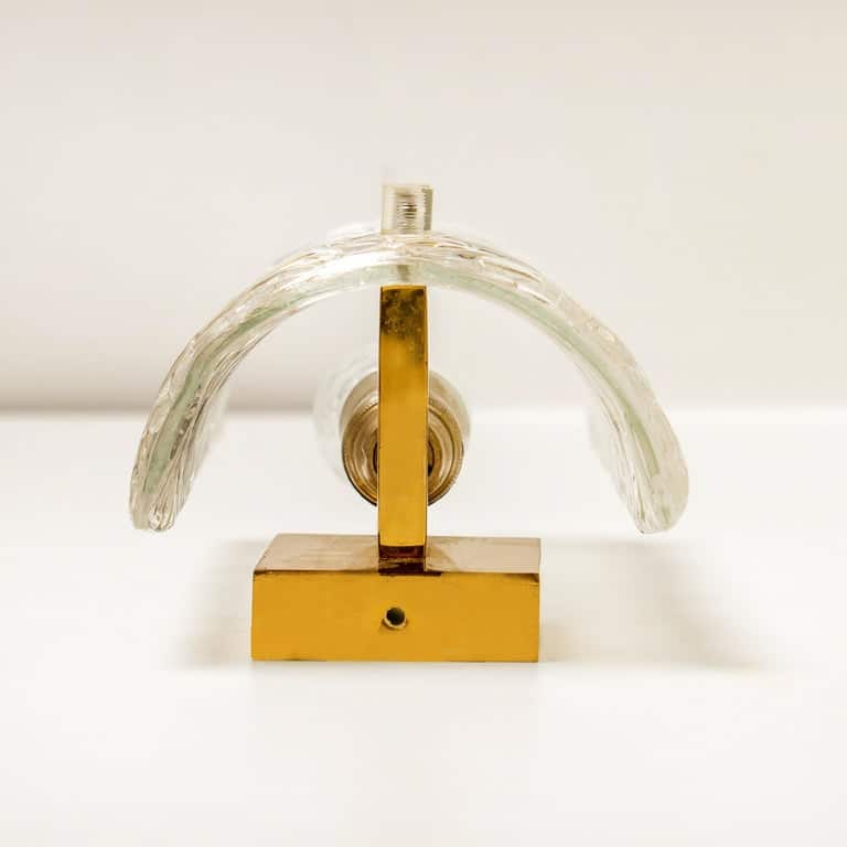 1 of the 12 Handmade Brass and Glass Wall Lights or Sconces by J.T. Kalmar
