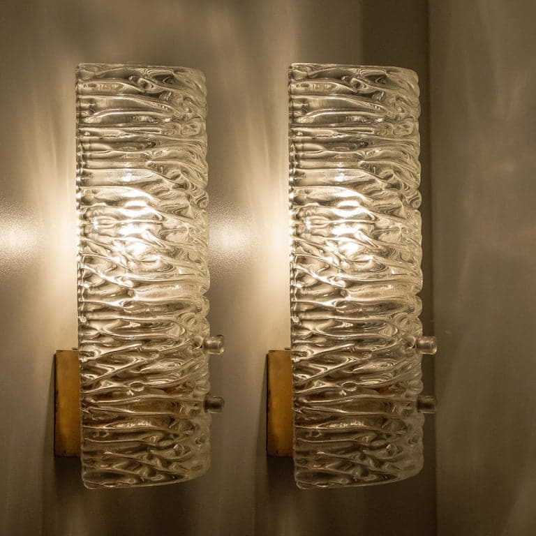 1 of the 12 Handmade Brass and Glass Wall Lights or Sconces by J.T. Kalmar