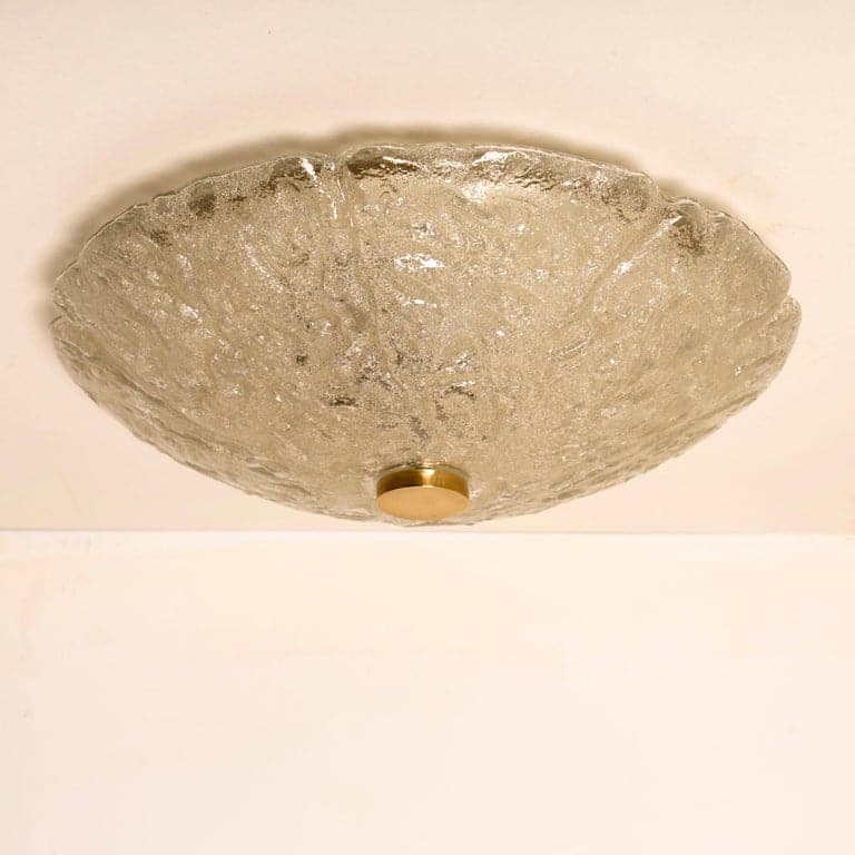 1 of 12 Massive Bubble Blown Murano Glass Flush Mounts or Wall Lights, 1960