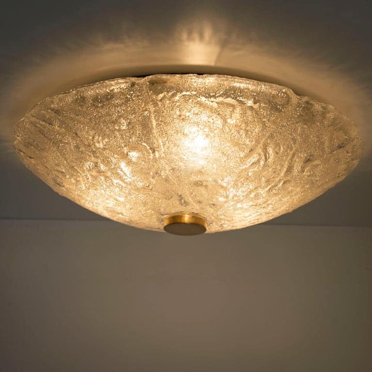 1 of 12 Massive Bubble Blown Murano Glass Flush Mounts or Wall Lights, 1960