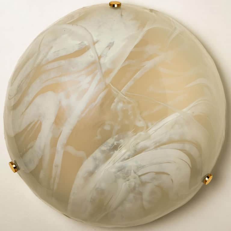 Blown Murano Glass Wall Light or Flush Mount, 1965