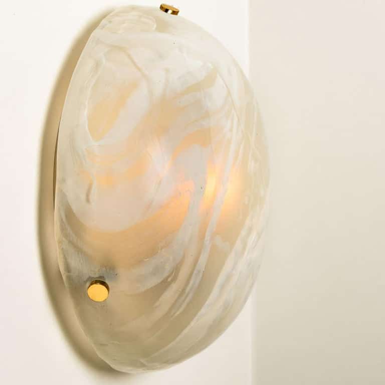 Blown Murano Glass Wall Light or Flush Mount, 1965