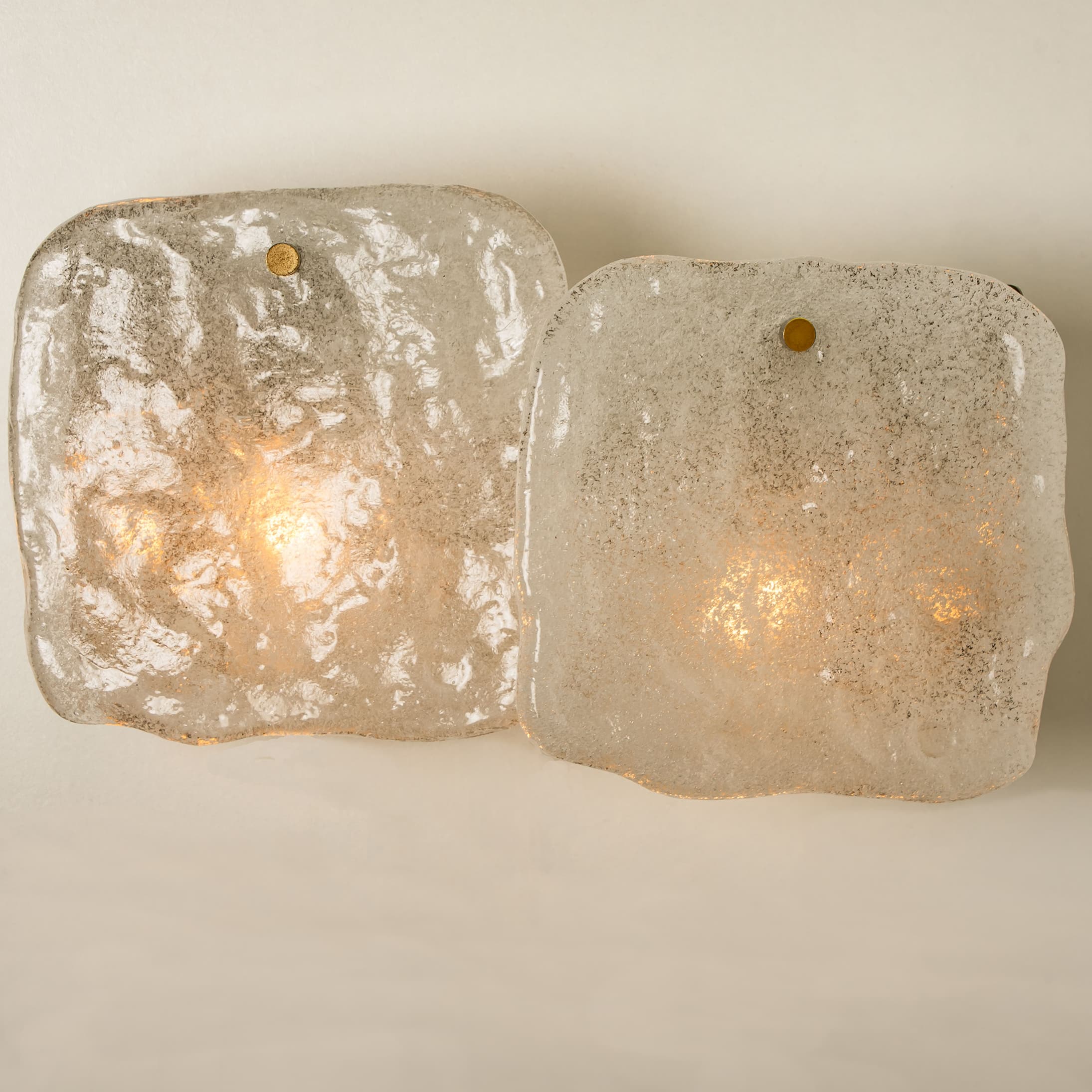 1 of the 6 of Glass and Brass Light Fixtures Designed by J.T Kalmar, 1960