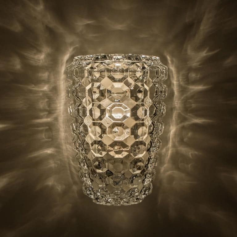 1 of the 3 Pairs of Glass Wall Lights Sconces by Tynell for Glashütte, 1960