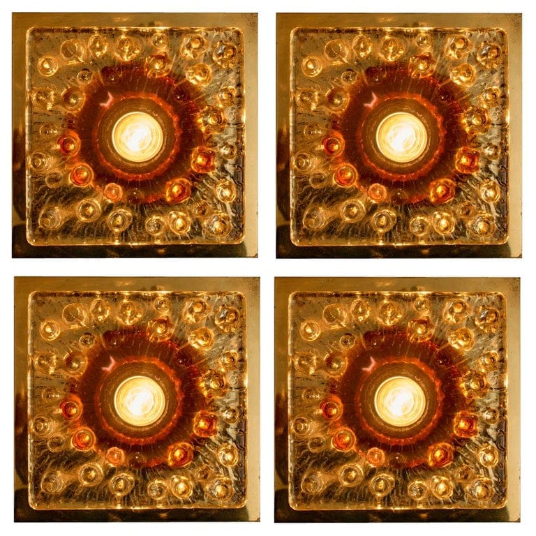 One of the Four Illuminated Murano Glass Wall Lights, 1960s