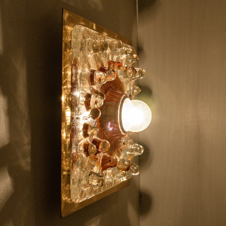 One of the Four Illuminated Murano Glass Wall Lights, 1960s