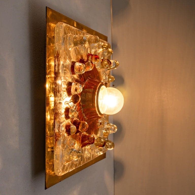 One of the Four Illuminated Murano Glass Wall Lights, 1960s