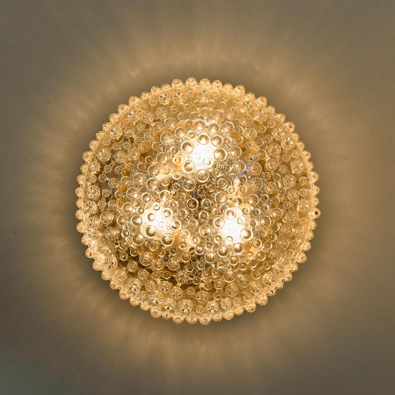 Glass Wall Light/ Flush Mount by Motoko Isshi for Staff, 1970s