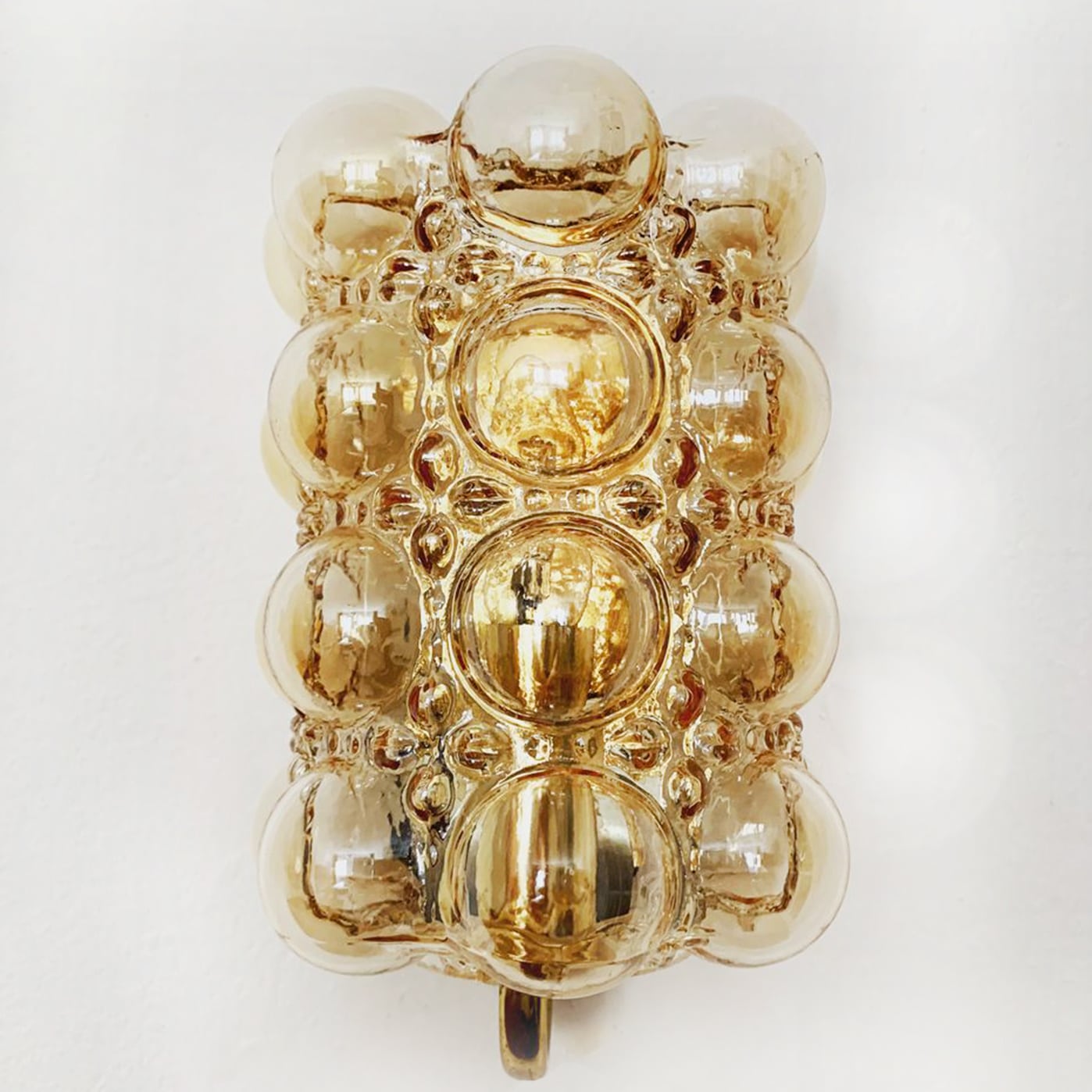 1 Of the 4 Glass Wall Lights Sconces by Helena Tynell for Glashütte Limburg