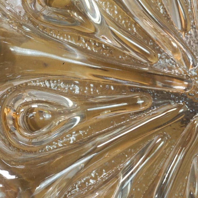 Pair of Amber Glass Wall Lights Sconces by Helena Tynell for Glashütte Limburg
