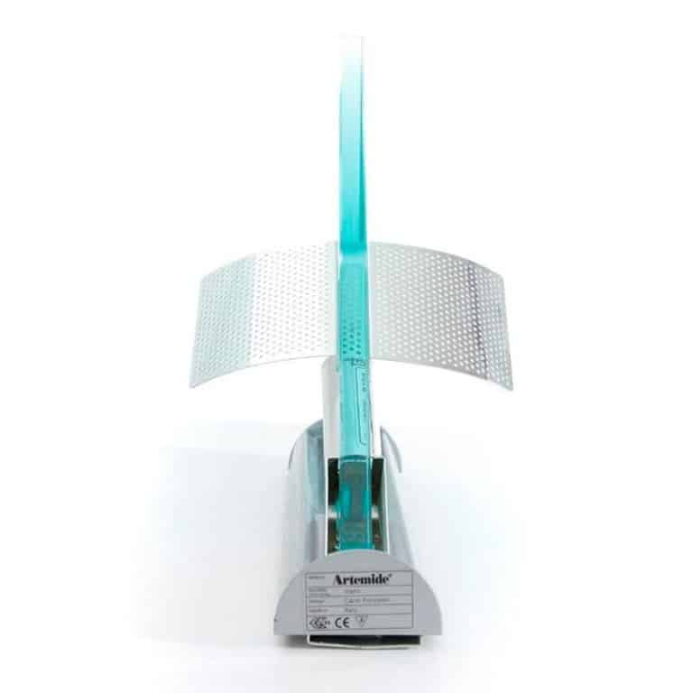 One of the Ten Glass Aluminium Triangle Shaped Wall Lights, Artemide, 1984