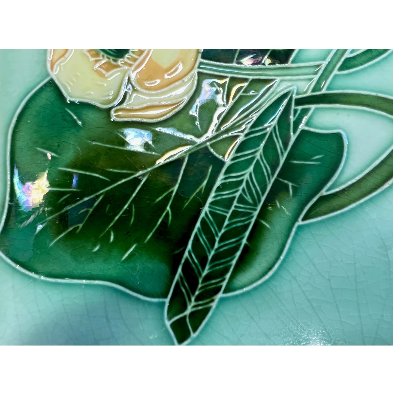 1 of the 6 Antique Relief Tiles from S.A. des Pavilions, 1920s