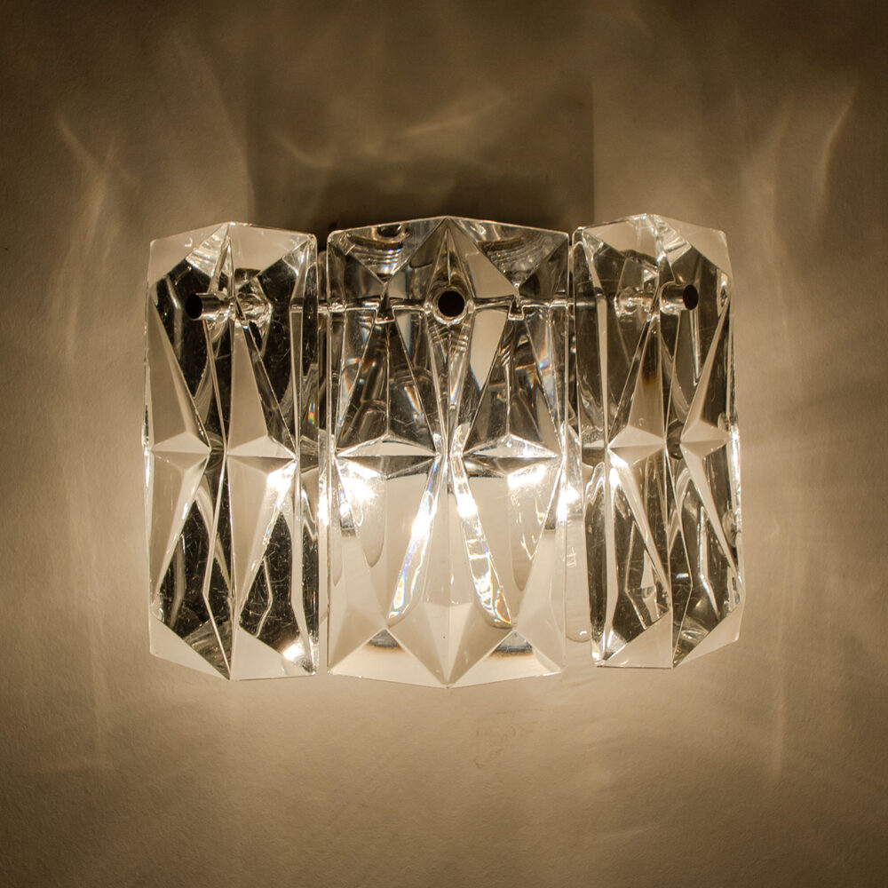 kinkeldey vintage wall light crystal glass