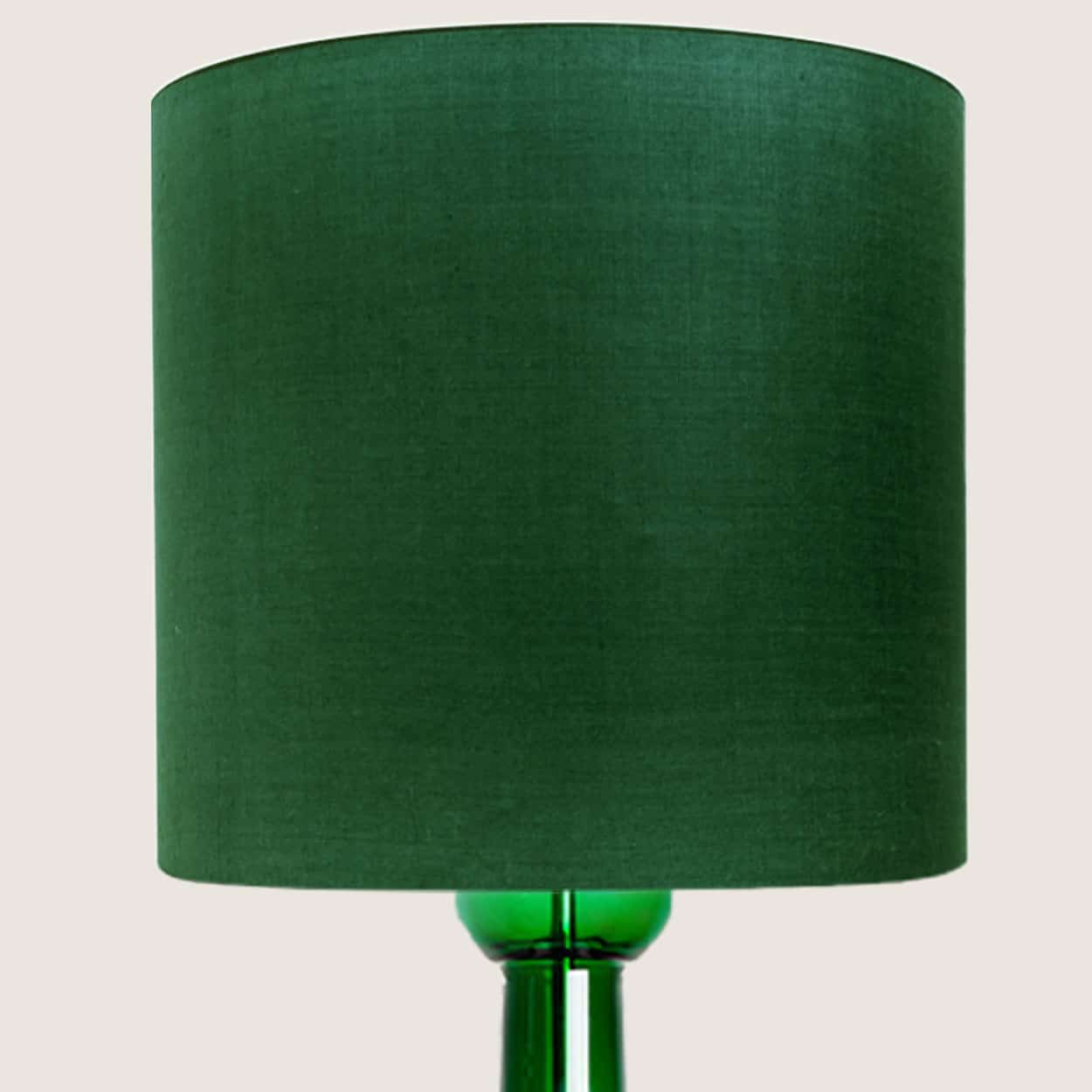 Green Glass Table Lamp With Handmade Shade by Doria Leuchten Germany