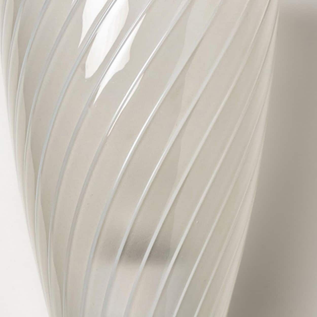 1 of 6 Striped Clear White Glass Wall Lights by Gangkofner for Peill, Germany