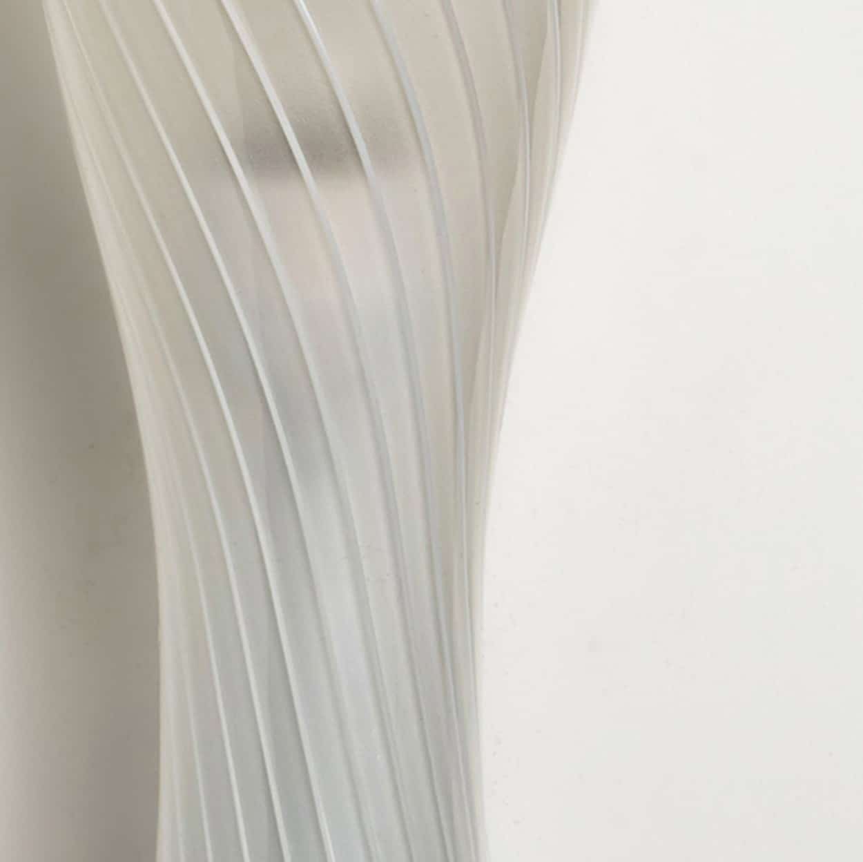 1 of 6 Striped Clear White Glass Wall Lights by Gangkofner for Peill, Germany