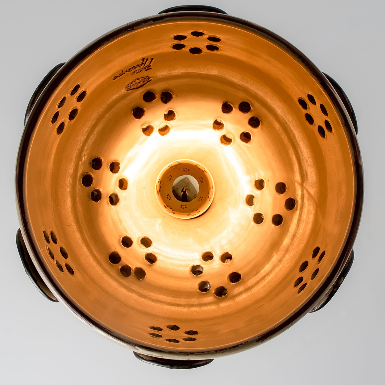 Several Blue Ceramic Pendant Lights, Denmark, 1970
