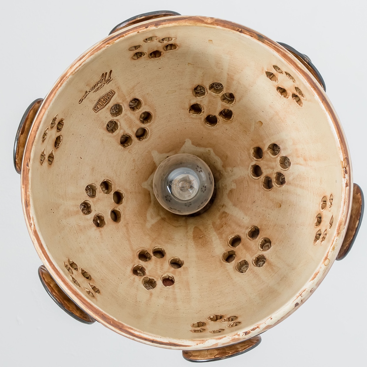 Several Blue Ceramic Pendant Lights, Denmark, 1970