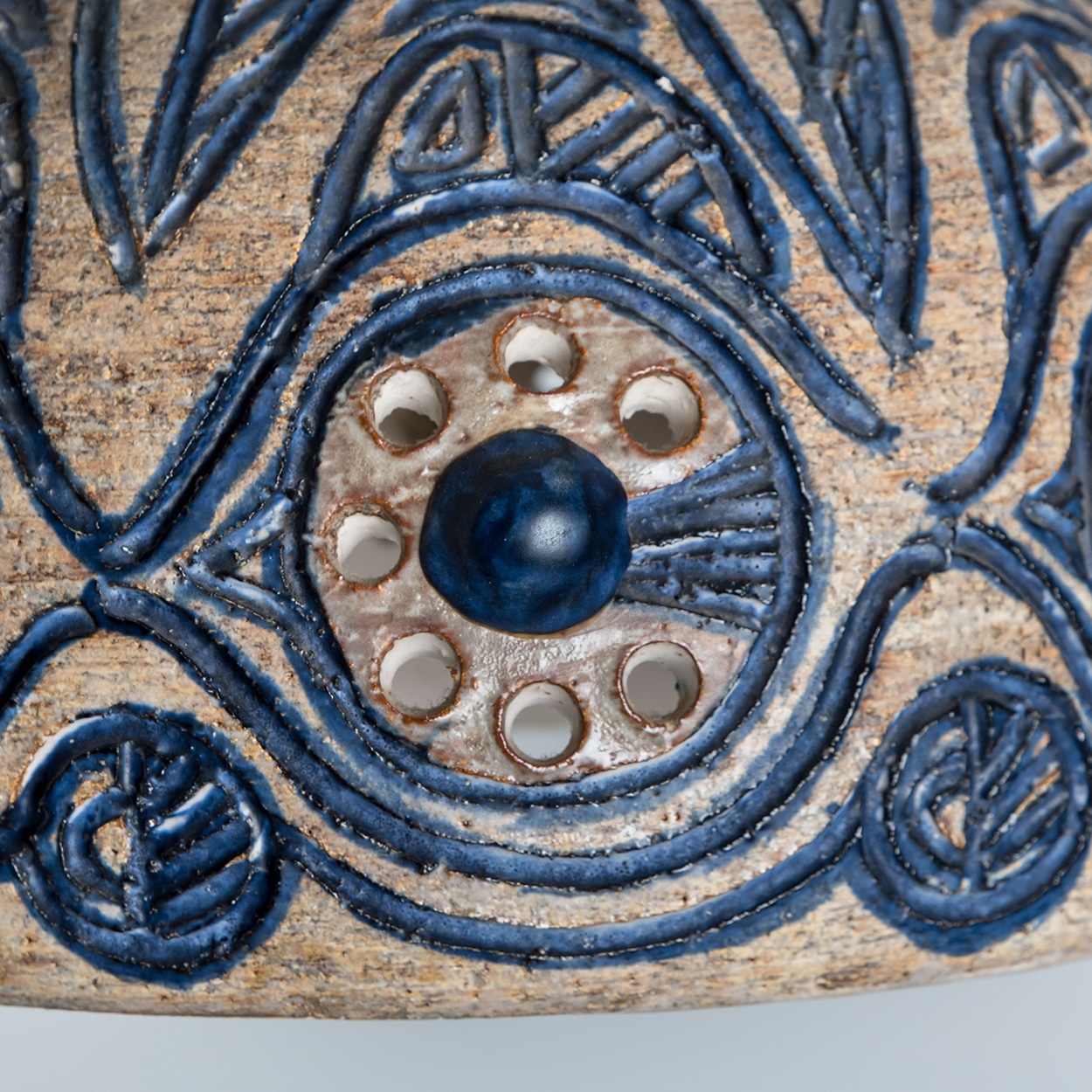 Several Blue Ceramic Pendant Lights, Denmark, 1970