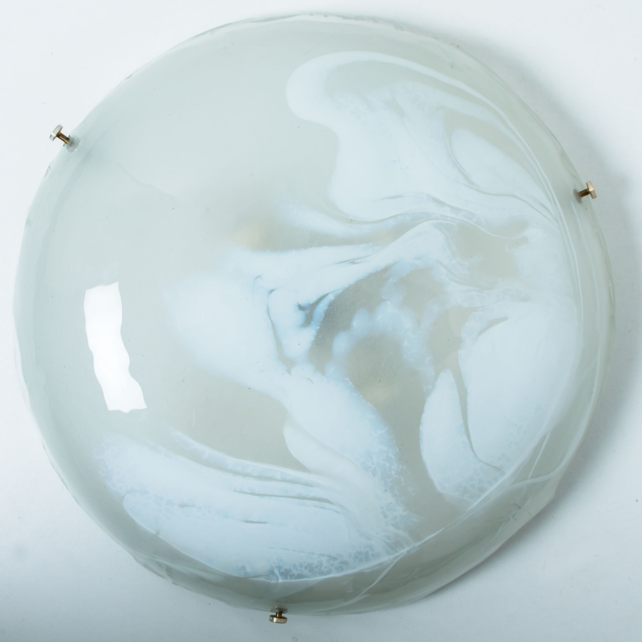 Round Marbled Glass Wall Light by Hillebrand, Germany, 1960s