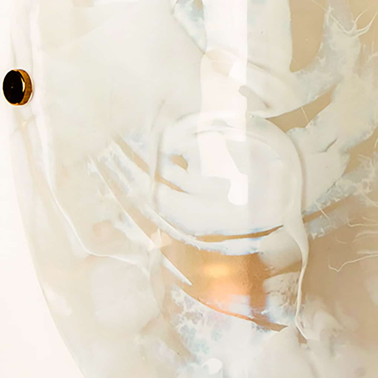 Oval Marbled Glass Wall Light by Hillebrand, Germany, 1960s