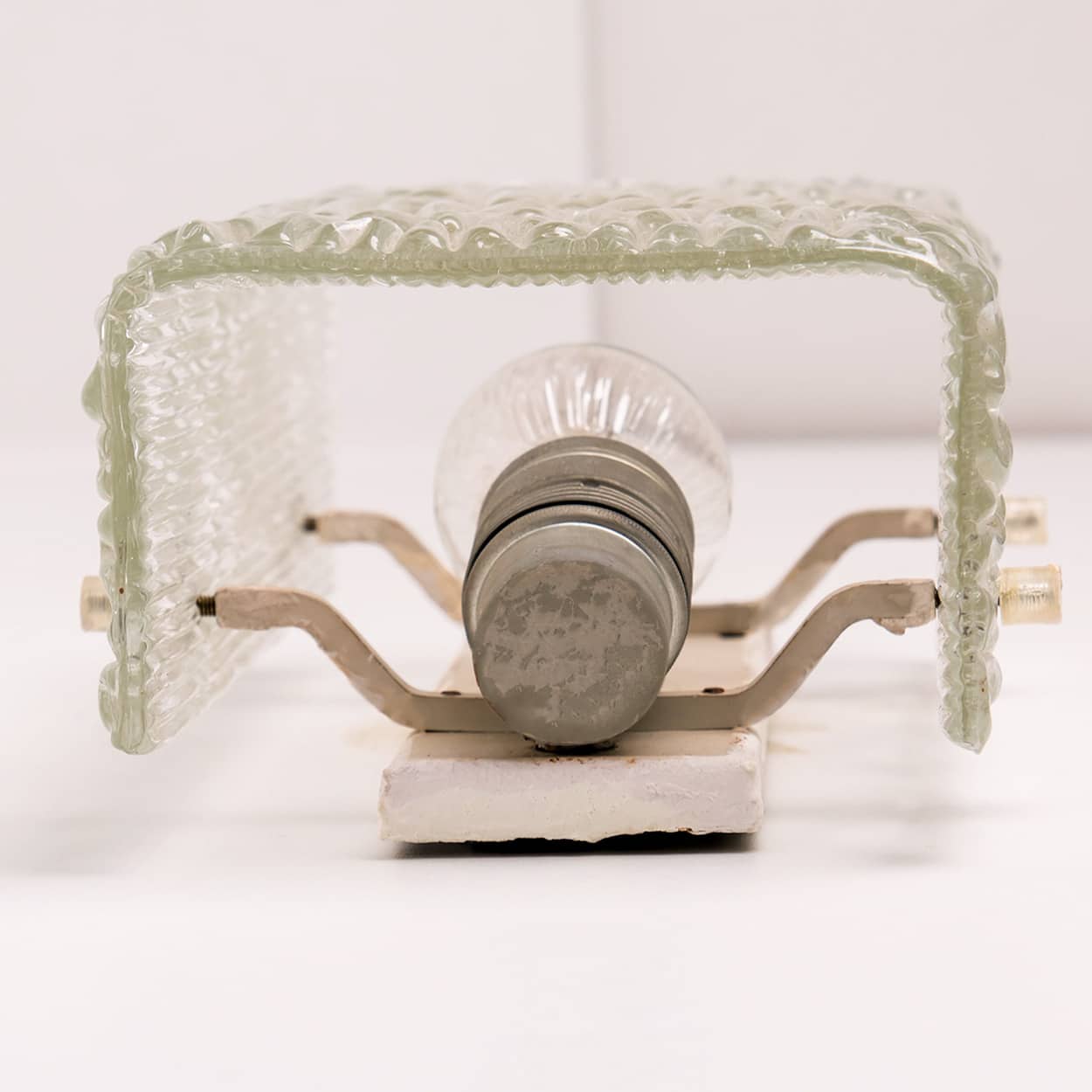 1 of 4 Textured Wave Glass Wall Lights by Kalmar Leuchten, 1970s